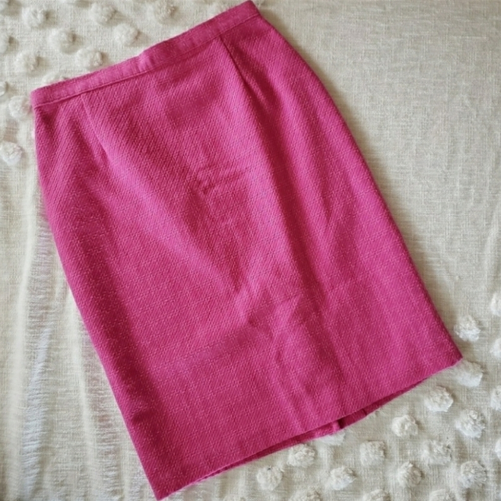 Vintage St. Michael Wool Blend Pink Pencil Skirt 30"